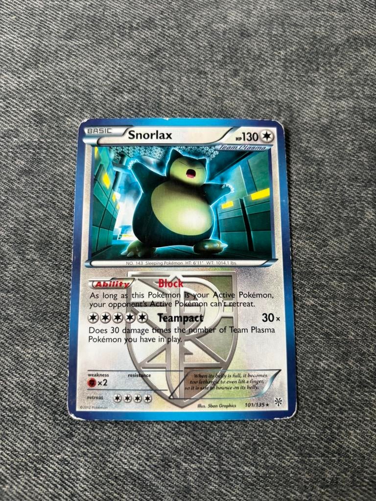 Snorlax 101/135 pokémonkaart, Ophalen of Verzenden, Zo goed als nieuw