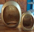 Grote goudkleurige theelichthouders, voor afmetingen zie fot, Huis en Inrichting, Ophalen