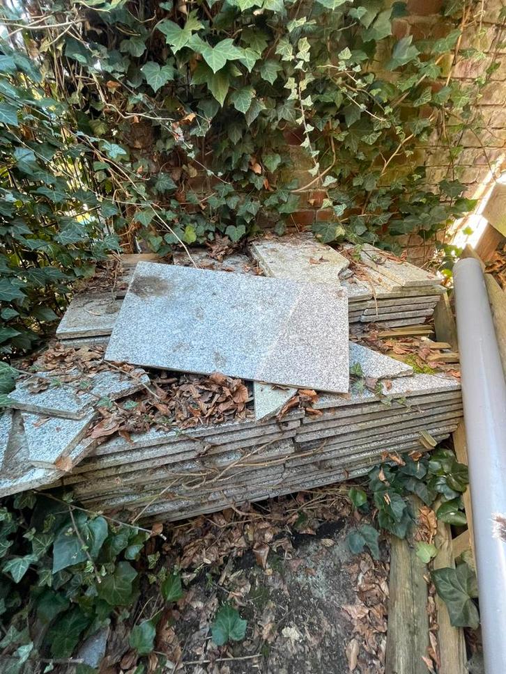 Graniet terrastegels 15m2, Tuin en Terras, Tegels en Klinkers, Terrastegels, Ophalen