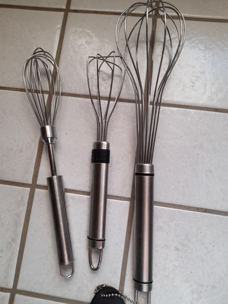 Kloppers, 3 stuks, NIEUW, inox 18/10 , Victoria Metaltex, Ophalen of Verzenden, Nieuw