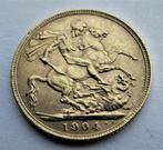 Great Britain 1 sovereign 1904, Verzenden, Goud