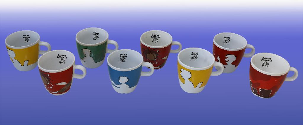8 koffietassen "Dauwe Egberts", Ophalen of Verzenden, Gebruikt