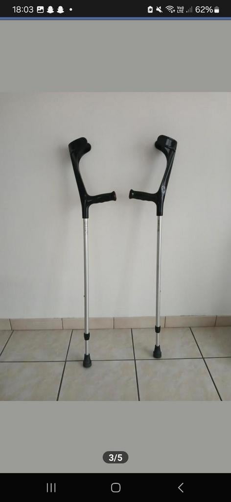 zo goed als nieuw kruk niet gebruikt wandelstok, Enlèvement ou Envoi, Réglable en hauteur