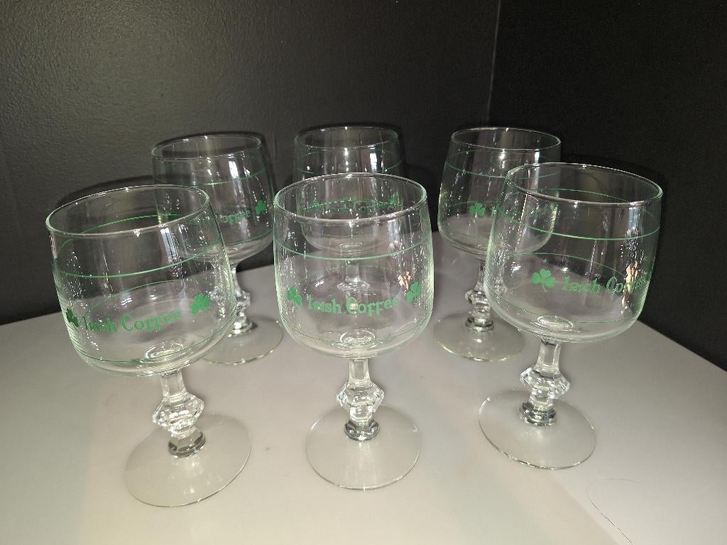 Irish Coffee 6 verres, Collections, Verres & Petits Verres, Comme neuf, Autres types, Enlèvement