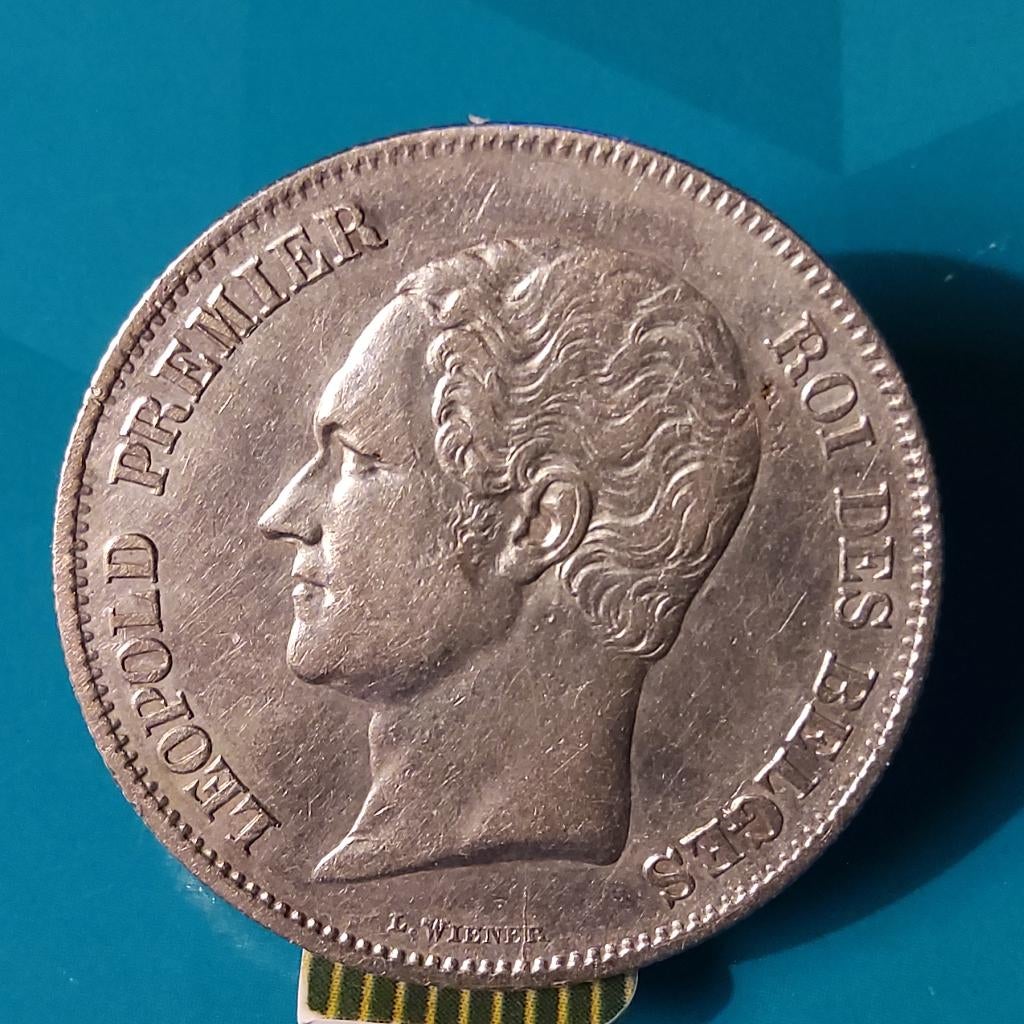 2 1/2 francs Leopold I blootshoofds 1849 - type klein hoofd, Enlèvement ou Envoi, Argent, Monnaie en vrac