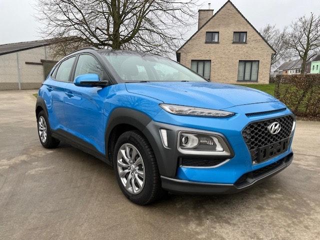 Hyundai Kona 1.0 benzine MET 75.000km EN airco, Stof, Blauw, Bedrijf, 5 deurs