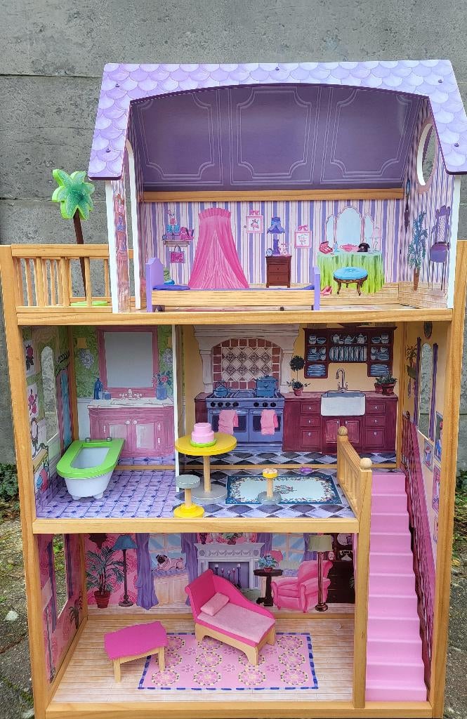 poppenhuis Barbie, Kinderen en Baby's, Ophalen, Zo goed als nieuw, Poppenhuis