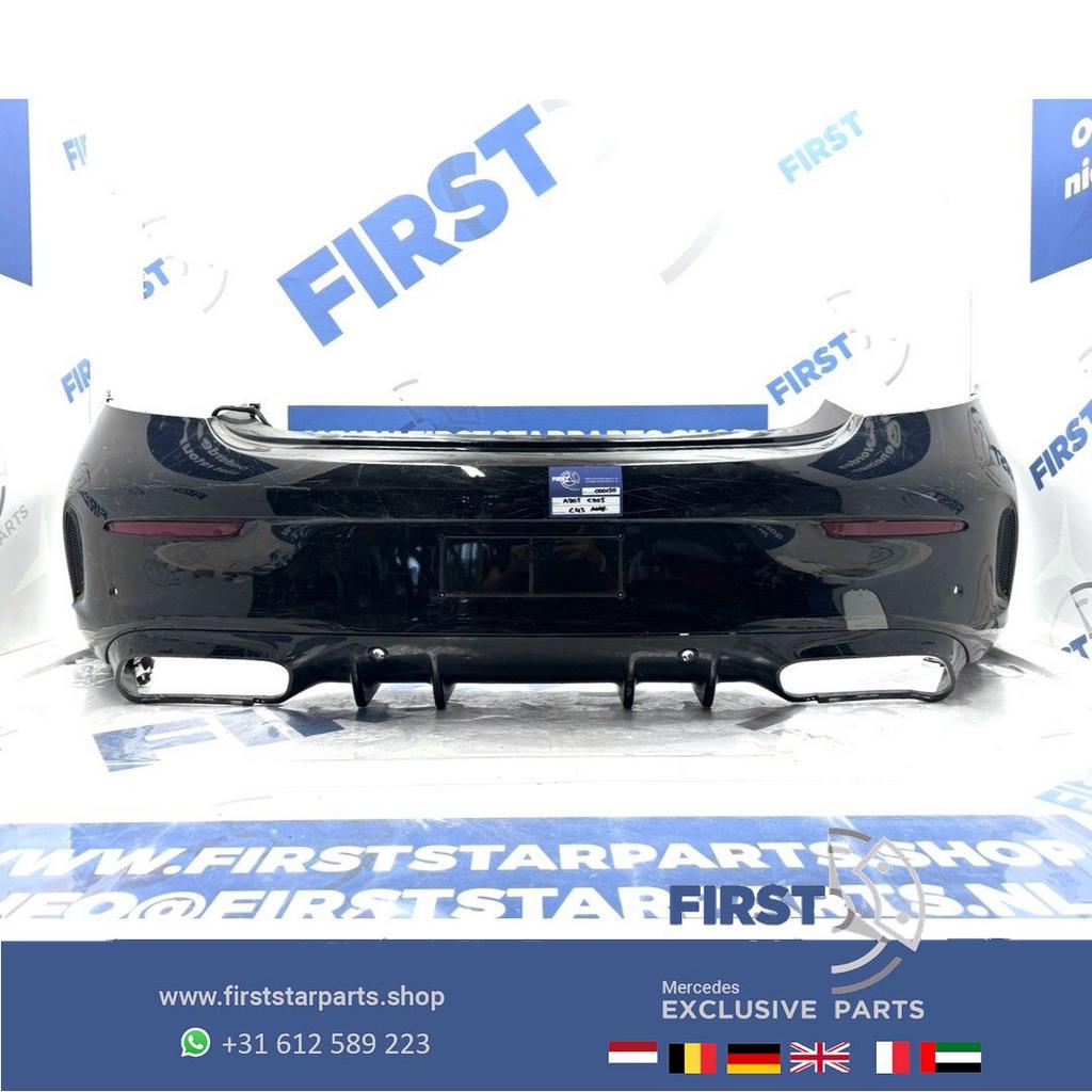 W205 C63s AMG ACHTERBUMPER zwart wit grijs Mercedes C Klasse