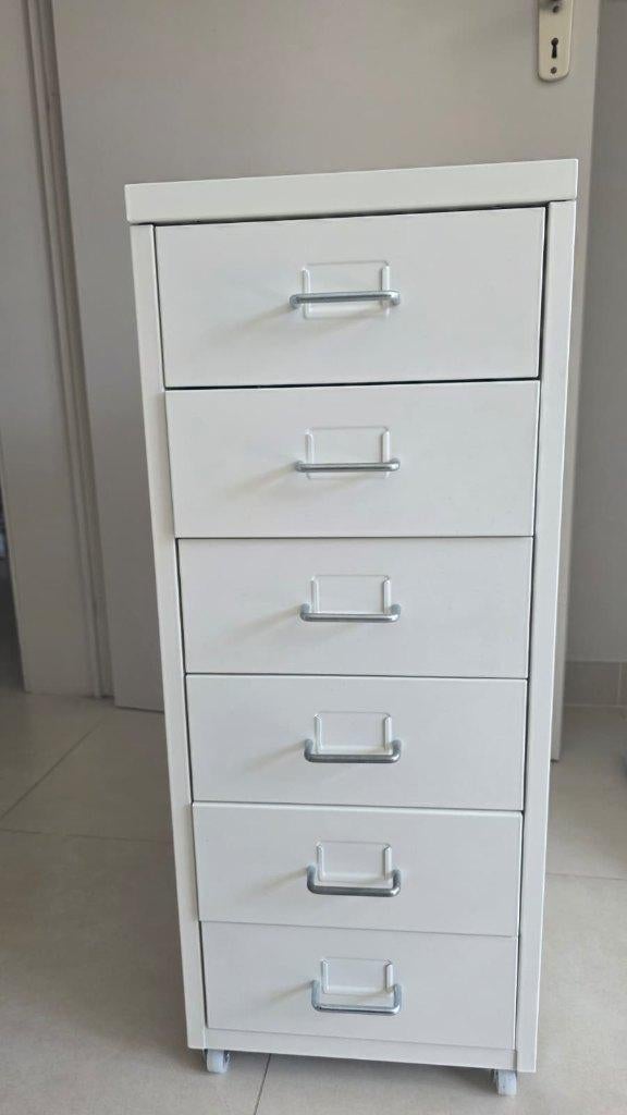 Caisson à tiroirs sur roulettes blanc, Ophalen, Overige typen, Hout, Zo goed als nieuw