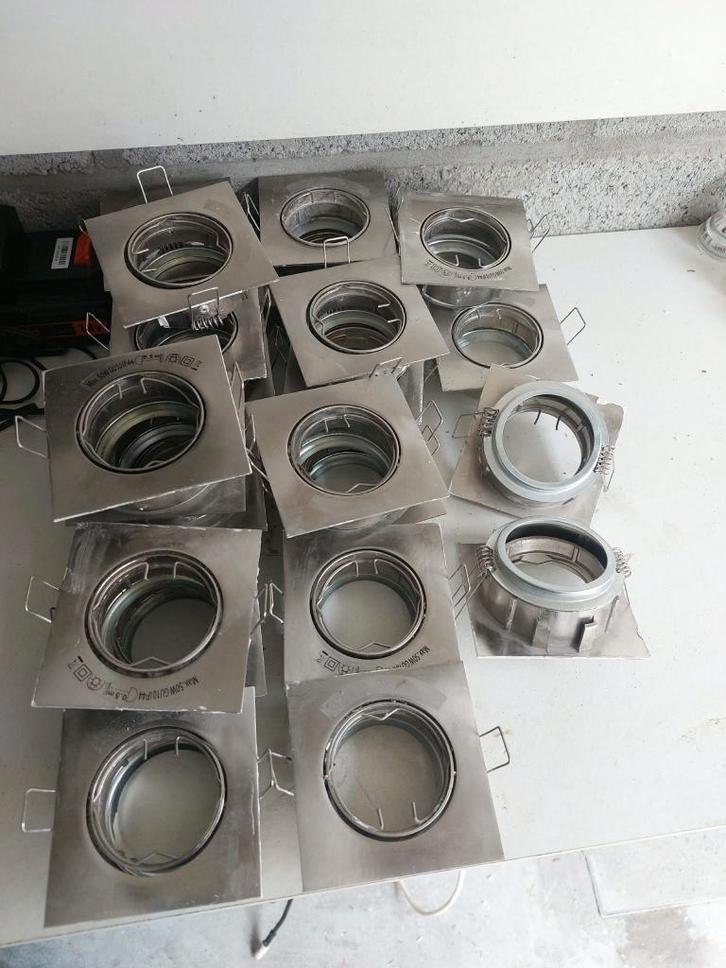 Inbouw plafondspots, Huis en Inrichting, Lampen | Spots, Gebruikt, Plafondspot of Wandspot, Metaal of Aluminium, Led, Inbouw, Ophalen of Verzenden