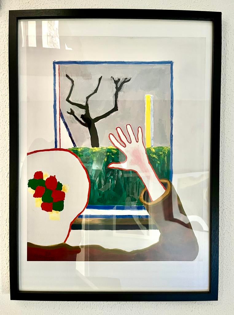 Roger Raveel - Grote prent - 66x50 cm + kader - Nieuwstaat, Ophalen of Verzenden