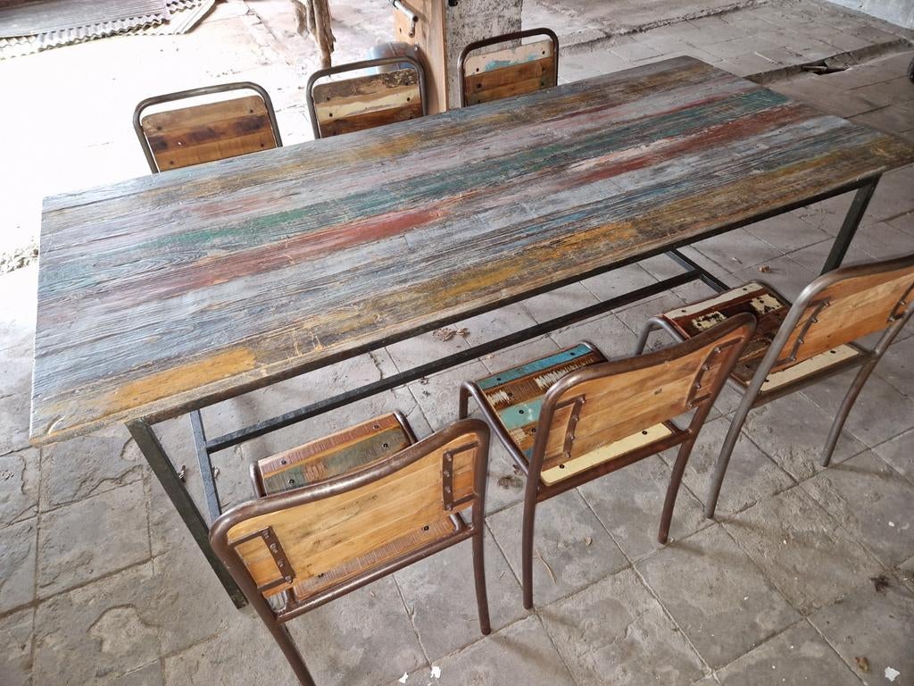 Tuintafel met stoelen, Ophalen