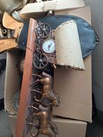 Vintage klokken van United Clocks uit de jaren 50, in brons, Ophalen of Verzenden