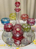 VSL set Roemer Berncastel gekleurde glazen 6 st H 18 karaf, Antiek en Kunst, Ophalen