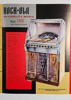 ROCK-OLA Model 1448 Juke-Box 1955 original folders, Enlèvement ou Envoi, Utilisé