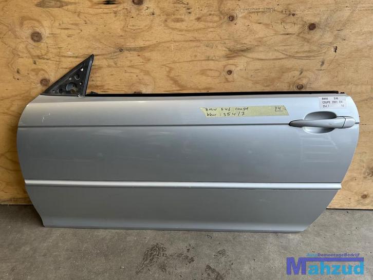 BMW 3 SERIE E46 Zilver 354,7 Links deur portier 1998-2004, Auto-onderdelen, Carrosserie, Deur, BMW, Gebruikt