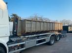 Leebur Haakarm containerbak 15m3 met werk aan NCH afzetbak, Ophalen