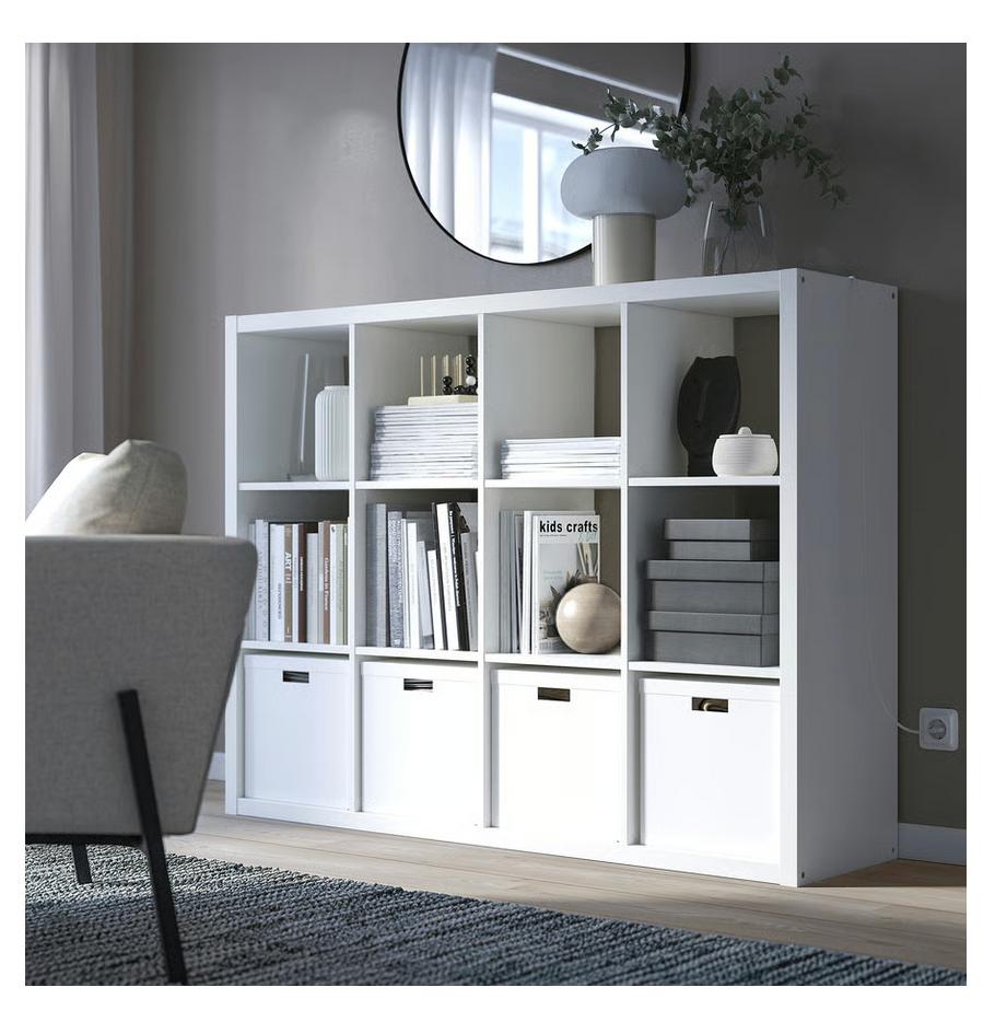 Kallax open kast wit IKEA, Huis en Inrichting, Ophalen, 100 tot 150 cm, Zo goed als nieuw, Tijdloos