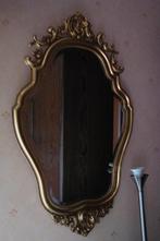 antiek: ovale spiegel met gouden sierkader, Antiek en Kunst, Ophalen, Ovaal
