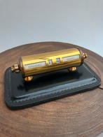 Eeuwigdurende kalender, messing/leder, Ophalen of Verzenden, Gebruikt