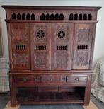 Kast, alcove met schuifdeuren, 1877, walnoot, Antiek en Kunst, Ophalen