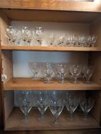Grote set gegraveerde kristallen glazen, Ophalen, Zo goed als nieuw, Overige typen