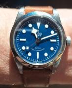 Tudor black bay 36mm, Leer, Staal, Polshorloge, Ophalen of Verzenden