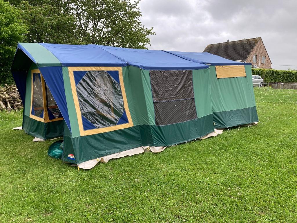 Vouwwagen cabanon, Caravanes & Camping, Caravanes pliantes, Enlèvement, Vert, Jusqu'à 4, Cabanon