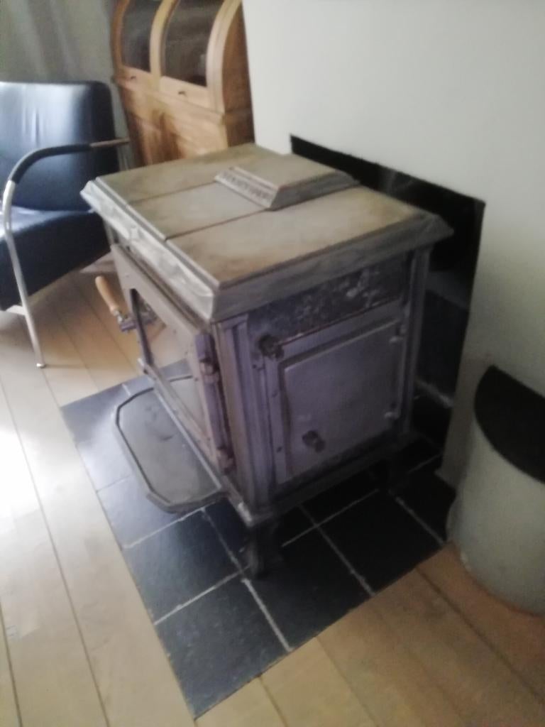 Speksteenkachel, Maison & Meubles, Poêles, Utilisé, Autoportant, Poêle à bois, Bois, Enlèvement