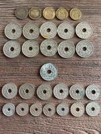 Groot lot Franse munten met gat (1910–1930s) + 50 centimes, Ophalen of Verzenden, Frankrijk