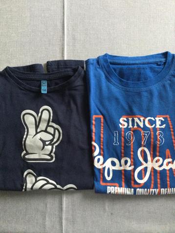 T-shirts met lange mouwen 14jaar maat 164 CKS en Pepe Jeans 