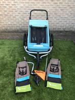 Croozer kid plus for 2 fietskar met ledverlichting en vering, Ophalen, Opvouwbaar, Croozer, Zo goed als nieuw