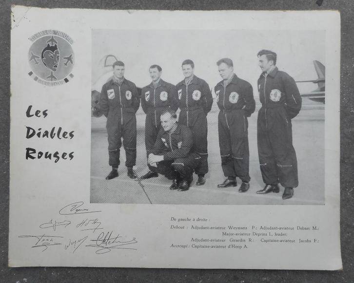 PATROUILLE ACROBATIQUE LES DIABLES ROUGES - PHOTO FLYER, Verzamelen, Militaria | Algemeen, Luchtmacht, Boek of Tijdschrift, Verzenden
