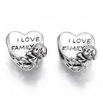 Breloque « I love family » pour bracelets à breloques, Autres marques, Autres matériaux, 4 bracelets à breloques ou plus, Envoi