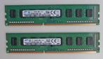 2 x 2 barrettes mémoires RAM 2 Gb DDR3, 2 GB, Desktop, Gebruikt, Ophalen of Verzenden