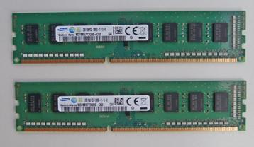 2 x 2 barrettes mémoires RAM 2 Gb DDR3