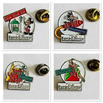 4 stuks euro disney pins beschikbaar voor biedingen