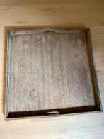 Vierkant dienblad, Huis en Inrichting, Woonaccessoires | Dienbladen, Ophalen, Zo goed als nieuw, Vierkant, Hout