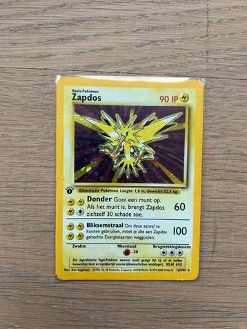 1ste editie Holo Zapdos - Base Set NL beschikbaar voor biedingen