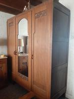 Art deco kleerkast in eik met bijzondere handvaten, Antiek en Kunst, Ophalen