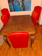 Table avec rallonge et 6 chaises, Maison & Meubles, Tables | Tables à manger, Enlèvement ou Envoi, Comme neuf