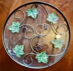 Smeedijzeren ronde schaal, Huis en Inrichting, Woonaccessoires | Dienbladen, Ophalen of Verzenden, Gebruikt, Rond, Metaal