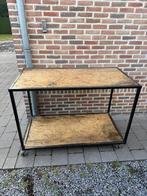 Twee stevige werktafels op wieletjes, Huis en Inrichting, Ophalen, Gebruikt