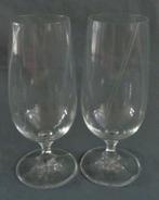 2x kristal bierglas glas op voet H16xO5,5cm 30cl CRYSTAL gla, Huis en Inrichting, Keuken | Servies, Glas, Gebruikt, Ophalen of Verzenden