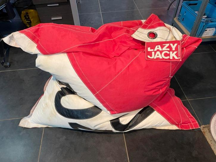 2 luie zitzakken, ballenzak, LAZY JACK, Tuin en Terras, Tuinstoelen, Zo goed als nieuw, Ophalen