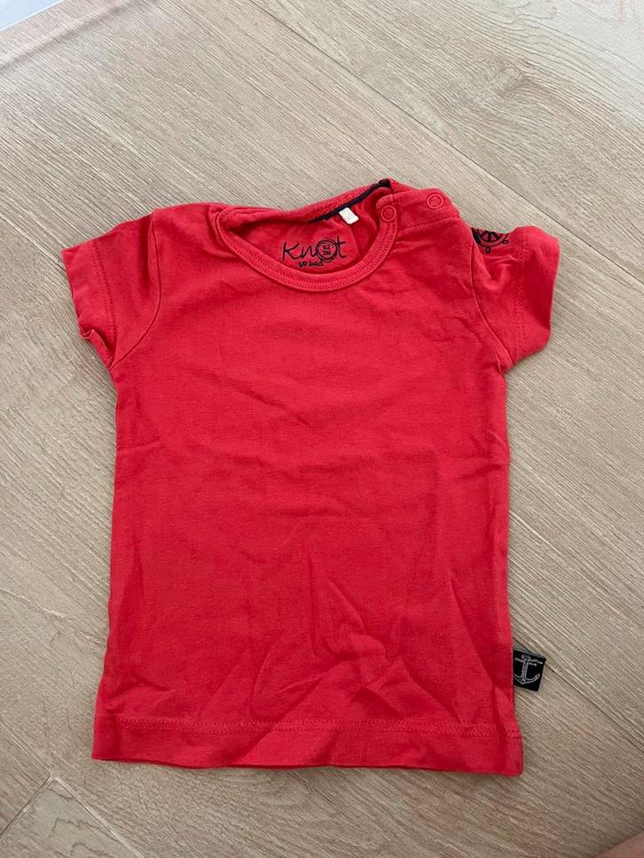 Rood baby T-shirt – Knot so bad maat 62, Kinderen en Baby's, Babykleding | Maat 62, Zo goed als nieuw, Ophalen of Verzenden