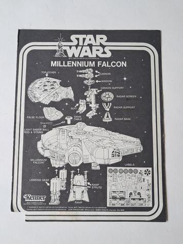 Star Wars Vintage Notice Falcon SW ORIGINEEL beschikbaar voor biedingen