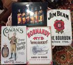 4 ijzeren borden whisky whiskey, Verzamelen, Ophalen of Verzenden