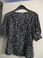 Zwarte blouse met mooi motief HM maat XS, Kleding | Dames, Blouses en Tunieken, Maat 34 (XS) of kleiner, H&M, Ophalen of Verzenden
