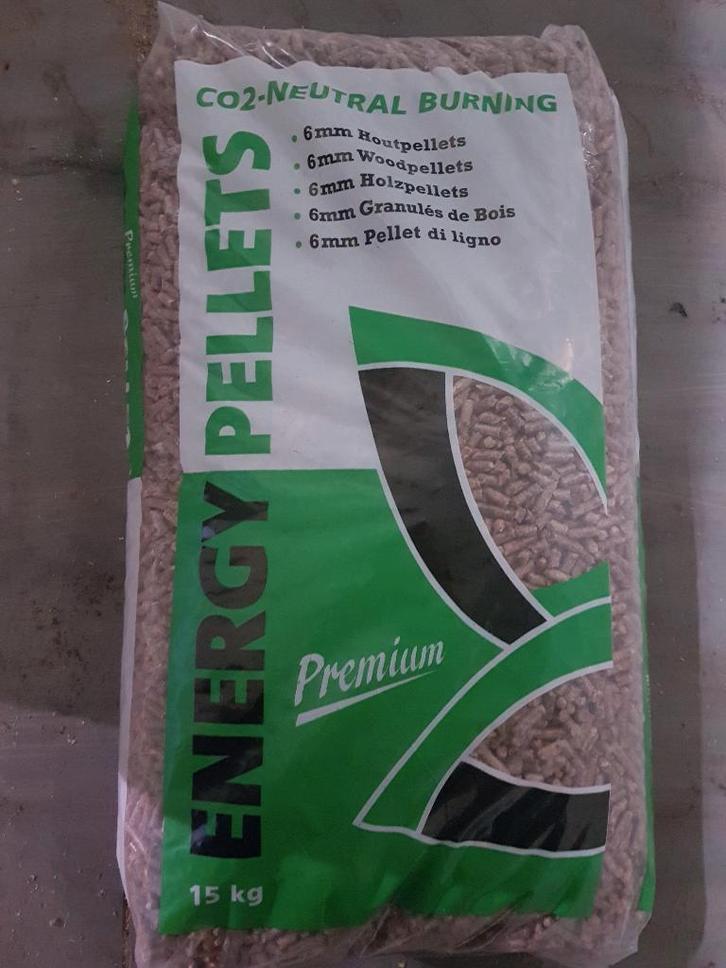 Houtpellets 6,79 €/zak 15kg / LEVERING INCLUSIEF, Doe-het-zelf en Bouw, Verwarming en Radiatoren, Nieuw, Hoog rendement (Hr), Ophalen of Verzenden